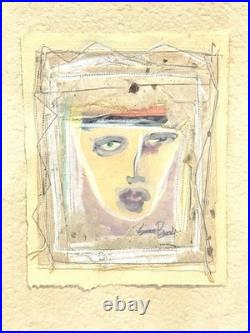 Vintage Susan Brooks Mixed Media Painting Signed And Framed