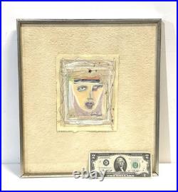 Vintage Susan Brooks Mixed Media Painting Signed And Framed