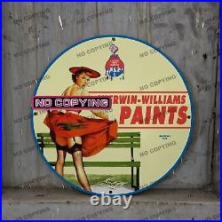 Vintage Swp Oil Paints Gasoline Porcelain Gas Oil Pump Plate Indian Service Sign