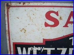 Vintage THE WETZEL-RIDER CO Pennsylvania Real Estate Realtor Painted Metal Sign