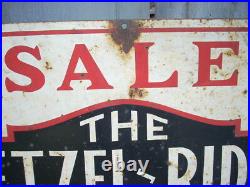 Vintage THE WETZEL-RIDER CO Pennsylvania Real Estate Realtor Painted Metal Sign