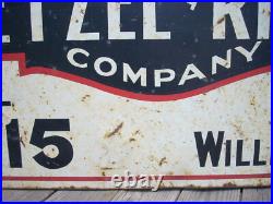 Vintage THE WETZEL-RIDER CO Pennsylvania Real Estate Realtor Painted Metal Sign