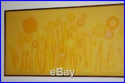 Vintage Tom Tru Wall Tapestry -signed- Raymor Eames Abstract Modern Painting