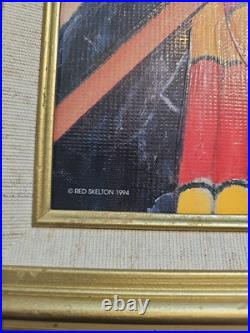 Vintage Traveller Painting By Red Skeleton 1994 Signed