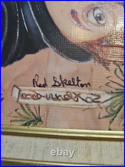 Vintage Traveller Painting By Red Skeleton 1994 Signed