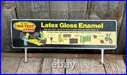 Vintage Tru-Test Latex Gloss Enamel Paint Hardware Store Display Rack Sign