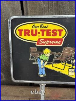 Vintage Tru-Test Latex Gloss Enamel Paint Hardware Store Display Rack Sign Vintage Tru-Test Latex Gloss Enamel Paint Hardware Store Display Rack Sign