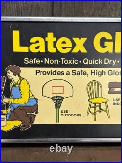 Vintage Tru-Test Latex Gloss Enamel Paint Hardware Store Display Rack Sign
