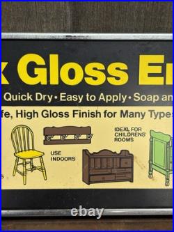 Vintage Tru-Test Latex Gloss Enamel Paint Hardware Store Display Rack Sign