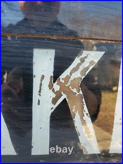 Vintage UNDERTAKER Reverse Painted Glass Sign / TEKULVE & ROEHM