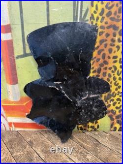 Vintage Uncle Sam Painted Metal Carnival Sign Circus Patriotic United States War