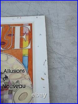Vintage VOGUE Lithograph Artwork Painting Cover Art Deco Signed 17 X 14 Rare