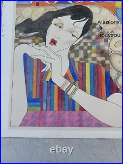 Vintage VOGUE Lithograph Artwork Painting Cover Art Deco Signed 17 X 14 Rare