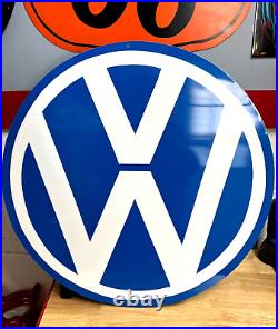 Vintage VOLKSWAGEN VW Hotrod Rat Rod GARAGE Painted SIGN ART Decor Metal Art