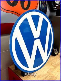 Vintage VOLKSWAGEN VW Hotrod Rat Rod GARAGE Painted SIGN ART Decor Metal Art