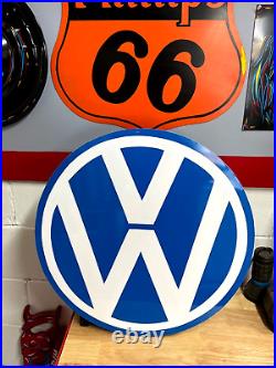 Vintage VOLKSWAGEN VW Hotrod Rat Rod GARAGE Painted SIGN ART Decor Metal Art