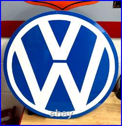 Vintage VOLKSWAGEN VW Hotrod Rat Rod GARAGE Painted SIGN ART Decor Metal Art