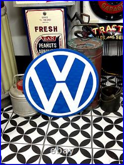 Vintage VOLKSWAGEN VW Hotrod Rat Rod GARAGE Painted SIGN ART Decor Metal Art