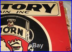 Vintage Victory Chain Horn Paint Advertising Sign Tin Metal 24x24
