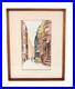 Vintage Vienna Seileransse Scene Watercolor Painting Signed Illegible