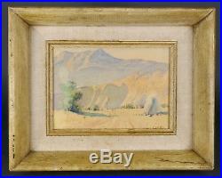 Vintage WILLIAM J BARTKO Watercolor California Desert Landscape Small Signed
