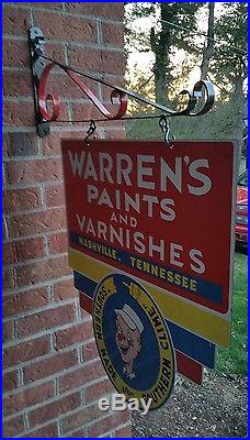 Vintage Warren's Paints and Varnishes Porcelain Sign