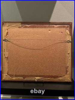 Vintage Watercolor Landscape Painting Signed Original, Framed 1970s