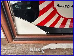 Vintage Wayne Feeds Sign Reverse Painted Glass