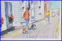 Vintage Whitstable Watercolor Painting Signed Illegible
