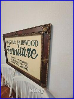 Vintage Wood Painted Store Front Austin Texas Windrum's Fairwood Furniture Sign