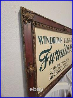 Vintage Wood Painted Store Front Austin Texas Windrum's Fairwood Furniture Sign