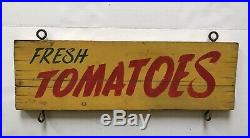 Vintage Wooden Painted Farm Stand Produce Signs AAFA