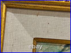 Vintage Zinnias Bouquet Painting on Canvas Signed Lyn Bohon Framed