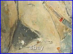 Vintage abstract composition oil signed