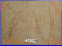 Vintage abstract composition oil signed