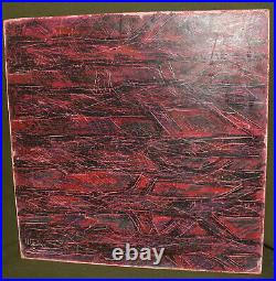 Vintage abstract oil painting signed