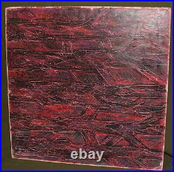 Vintage abstract oil painting signed