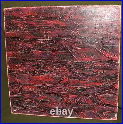 Vintage abstract oil painting signed