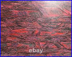 Vintage abstract oil painting signed