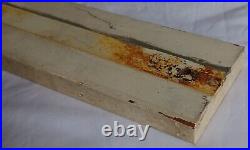 Vintage barber shop wooden sign advertising painted plaque rustic haircut shave