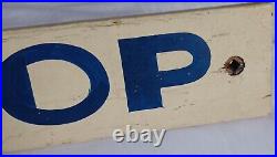 Vintage barber shop wooden sign advertising painted plaque rustic haircut shave