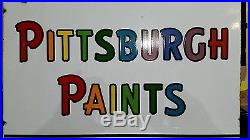 Vintage double sided Porcelain Pittsburgh paints sign