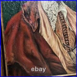 Vintage framed oil painting canvas portrait man musketeer 1935 signed e wheelock