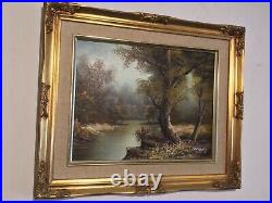 Vintage gilt framed original signed oil painting by artist I Cafieri