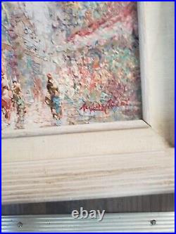 Vintage marie charlot original oil painting framed and signed