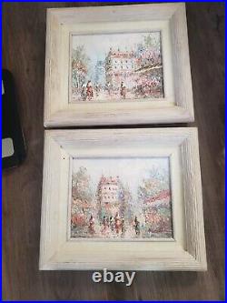 Vintage marie charlot original oil painting framed and signed