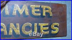 Vintage motel vacancies 2-sided wood trade sign, original paint