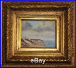 Vintage oil painting signed and By W. F. Burton The Kite