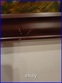 Vintage oil painting signed by jean b. Egan framed late view in amish country pa