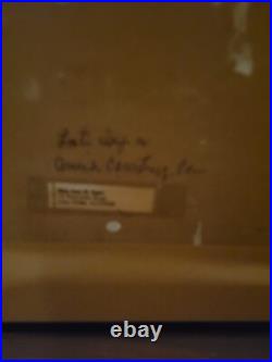 Vintage oil painting signed by jean b. Egan framed late view in amish country pa